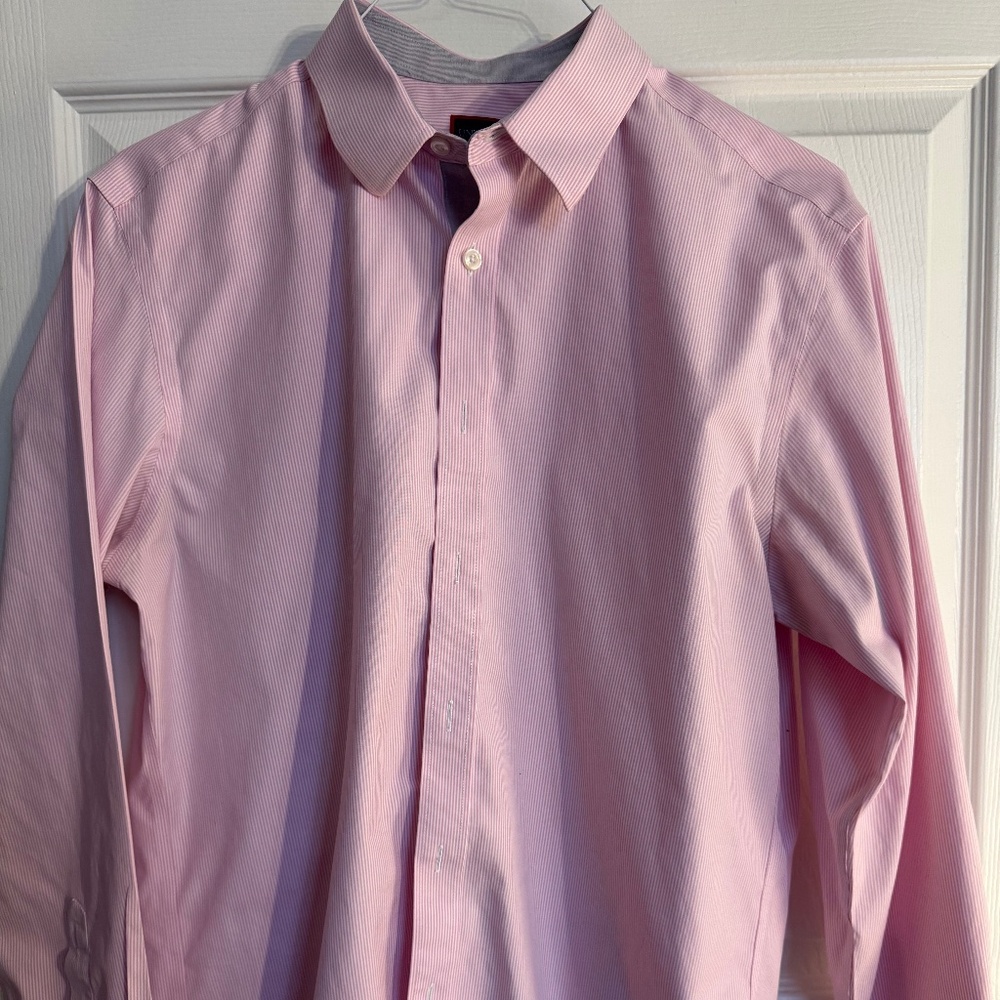 UNTUCKit Wrinkle Free Douro Shirt Pink and White